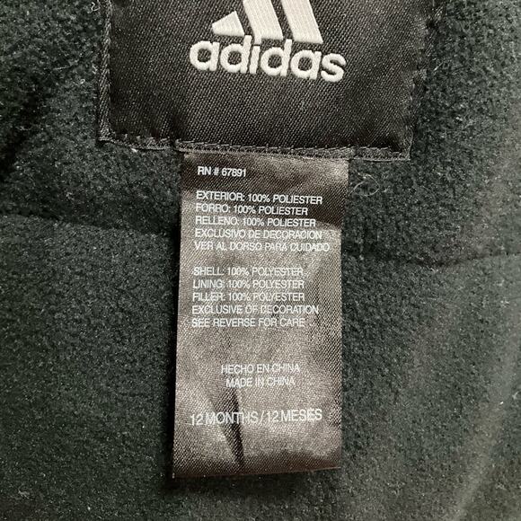 Adidas Boy’s Jacket Wisconsin Red Black Size 12 Month’s EUC - Picture 11 of 12